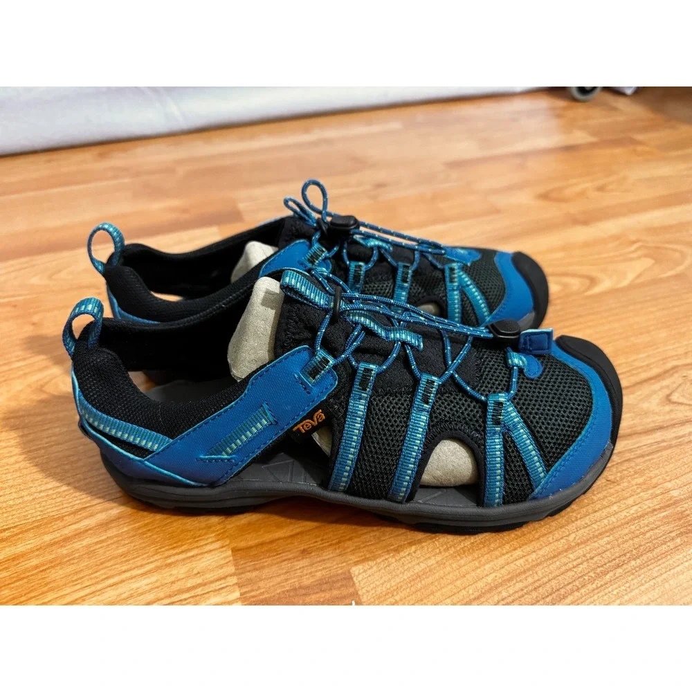 Teva Little Kids Manatee Sandal‎ Size 6 Blue Hiking Breathable Shoes Mesh Summer